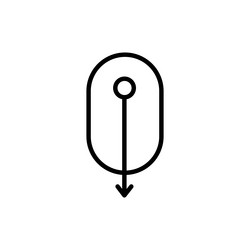 scroll down computer mouse icon isolated on white vector image
