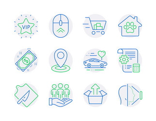 business icons set included icon as vip star vector