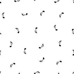 music note doodle drawn pattern vector