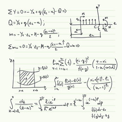 pattern with mathematical formulas vector image