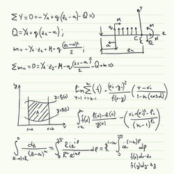 pattern with mathematical formulas vector