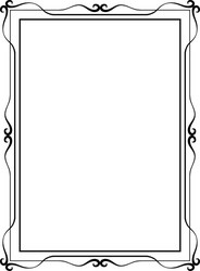 Decorative rectangle frame doodle line pattern Vector Image