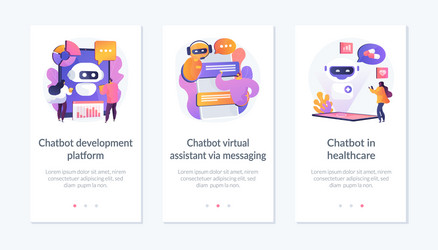 chatbot assistant app interface template vector image