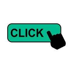 click here web button internet flat pointer vector image