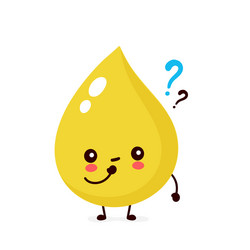 cute urine drop with question mark vector