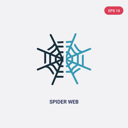 two color spider web icon from navigation vector