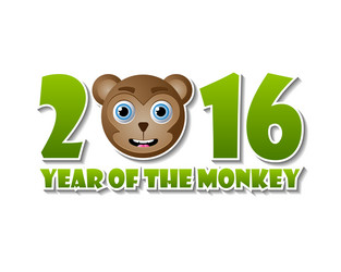 2016 year monkey chinese new animal vector