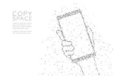 abstract geometric circle dot molecule particle vector image