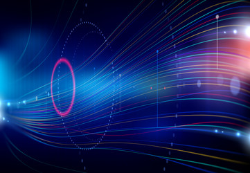 Data Waves: Network & Technology vector image