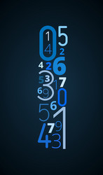 exclamation mark font from numbers vector