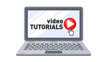 Online Learning Netbook Icon vector image