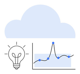 cloud computing innovation data analysis vector image