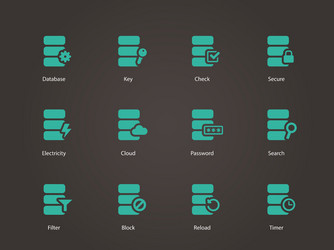 database icons vector image