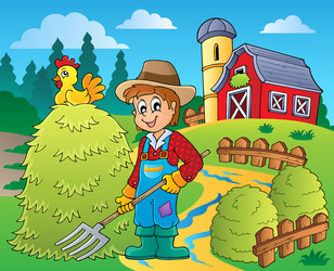 Farm theme image 7 Royalty Free Vector Image - VectorStock