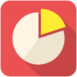 Pie Chart Icon - Data Visualization vector image