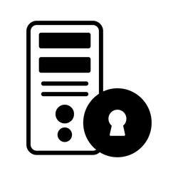 a computer security with lock concept vector image