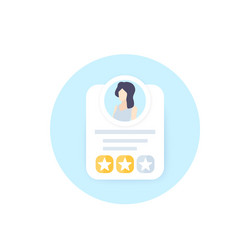 employee review personal rating score icon vector