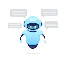 Flat chat bot for web design isometric vector