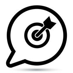 bubble with folder target icon vector image