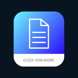 file data user interface mobile app button vector image