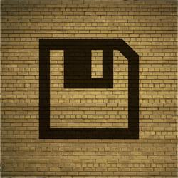 floppy disk flat modern web button and space vector image
