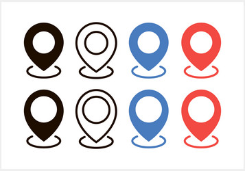 map pointer icon isolated gps location symbol vector image
