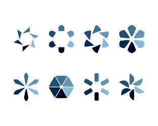 collection loading bar status icon set of loaded vector image