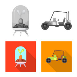 isolated object of mars and space logo collection vector image
