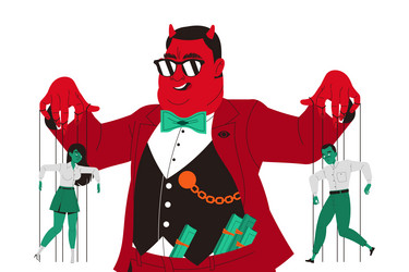 Puppeteer Control & Manipulation vector image