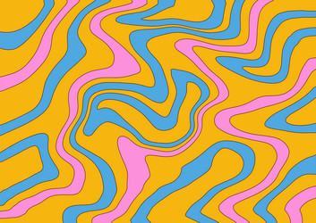 Retro Swirls - Psychedelic Lines vector image