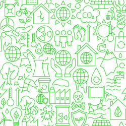 Save planet line seamless pattern vector