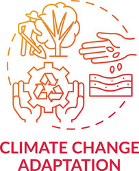 Climate change adaptation concept icon vector