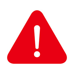 Hazard warning warn symbol icon flat sign vector