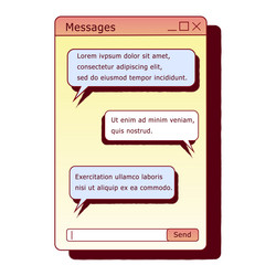message box retro pc user interface aestetic vector image