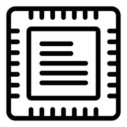 microchip cpu processor icon representing vector image