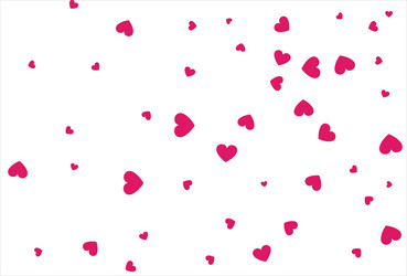 Red heart background love confetti vector