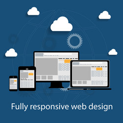 responsive web design icon vector image