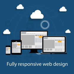 responsive web design icon vector