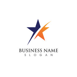 Flying star logo design stock template icon Vector Image