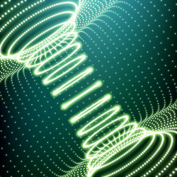 abstract tunnel grid futuristic technology style vector image