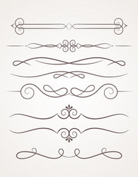 Calligraphic decorative elements Royalty Free Vector Image