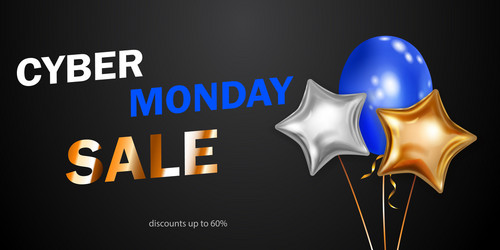 Cyber monday sale banner vector