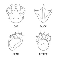 isolated object foot and footprint symbol vector image