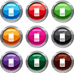 tag with bar code set 9 collection vector image