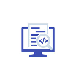 code review software development icon vector