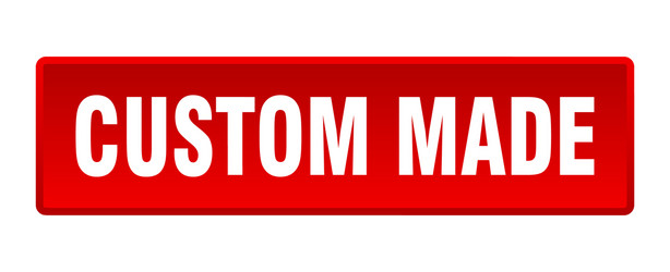 custom made button square red push vector image