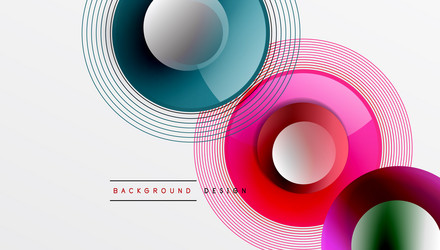 abstract composition of overlapping circles vector image