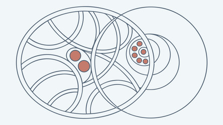 abstract overlapping circular pattern design vector image