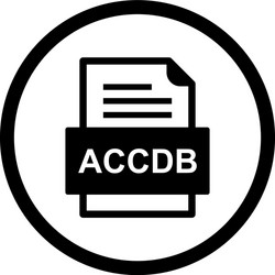 accdb file document icon vector image