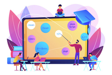 coding workshop concept vector image